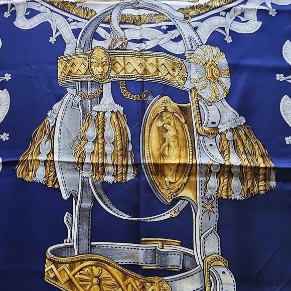 Vintage Hermes Bride De Cour Silk Scarf Multicolor By - F de LA PERRIE RE 1969 - Picture 4 of 5